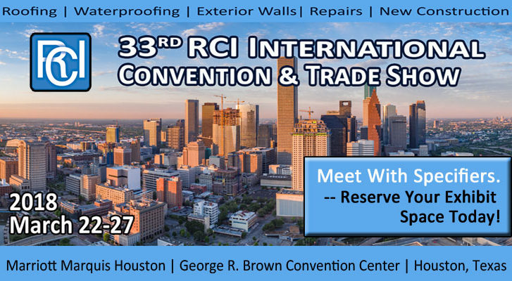 The Terra-Petra Waterproofing Division will be an Exhibitor at the RCI International Convention and Trade Show in Houston in March