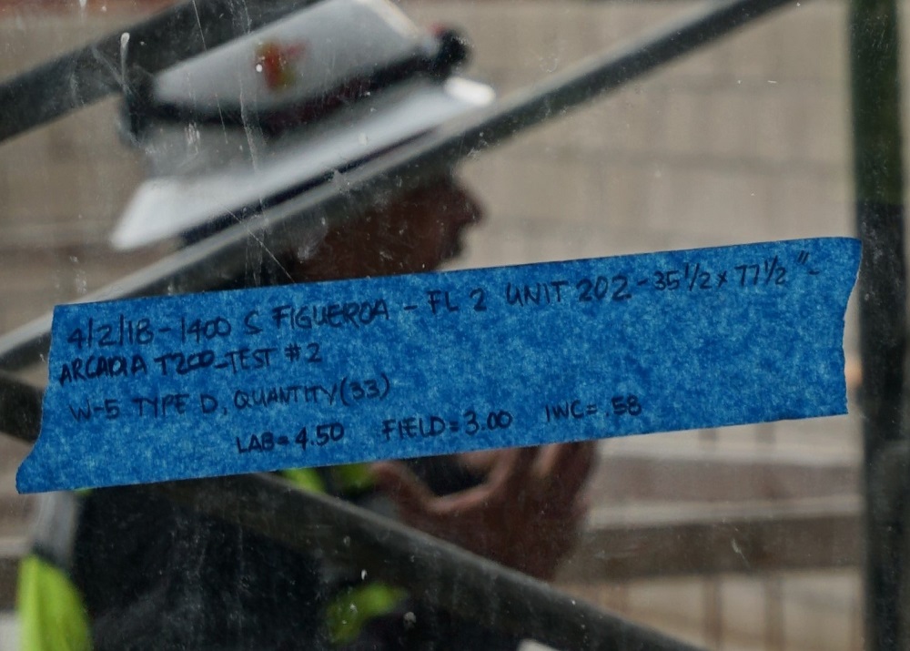 Notes on Window Prior to ASTM 1105 Testing